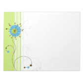 Moderne eenvoudige, blokgroene typografie notitieblok (Voorkant)