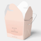 Moderne Eenvoudige Blush Bruiloft Bedankdoosjes (Geopend)