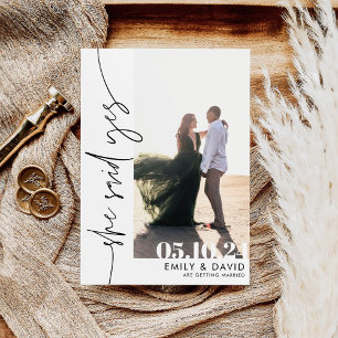 Moderne eenvoudige Boho foto Save The Date