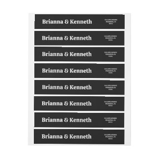 Moderne Eenvoudige Bold Zwart-wit bruiloft