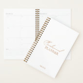 Moderne eenvoudige bruidsbruidbruidbruinplant planner (Display)