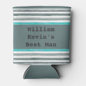Moderne eenvoudige bruidsbruidegom's beste man blikjeskoeler (Voorkant)