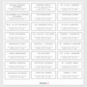 Moderne eenvoudige bruiloft 24 gast adresetiketten sticker (Vel)