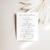 Moderne eenvoudige bruiloft details behuizing Kaar Kaart