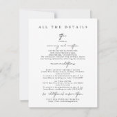 Moderne eenvoudige bruiloft details behuizing Kaar Kaart (Voorkant)