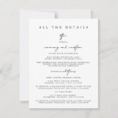 Moderne eenvoudige bruiloft details behuizing Kaar Kaart (Voorkant)