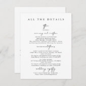 Moderne eenvoudige bruiloft details behuizing Kaar Kaart (Voorkant / Achterkant)