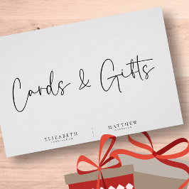 Moderne, eenvoudige bruiloft en cadeaus poster