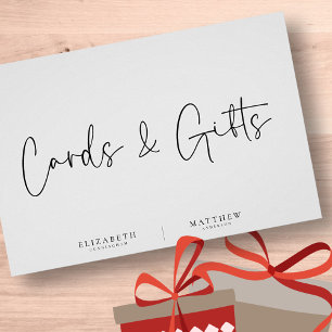 Moderne, eenvoudige bruiloft en cadeaus poster