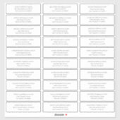 Moderne eenvoudige bruiloft gastnamen Adres Sticker (Vel)