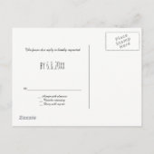 Moderne eenvoudige bruiloft RSVP briefkaarten (Achterkant)