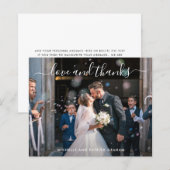 Moderne Eenvoudige Budget Trouwkaart Dankbetuiging (Voorkant / Achterkant)
