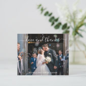 Moderne Eenvoudige Budget Trouwkaart Dankbetuiging (Staand voorkant)