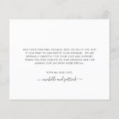 Moderne Eenvoudige Budget Trouwkaart Dankbetuiging (Achterkant)