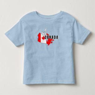 Moderne Eenvoudige Canadese Script kaart Vlag Kinder Shirts