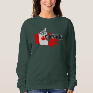 Moderne Eenvoudige Canadese Script kaart Vlag Trui