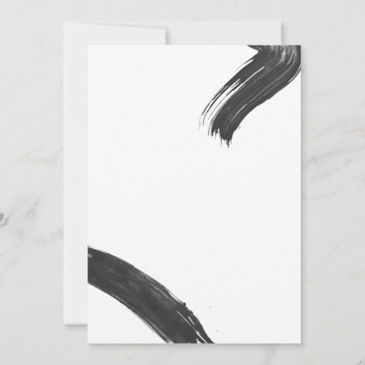 Moderne eenvoudige casual zwart wit foto bruiloft kaart (Achterkant)