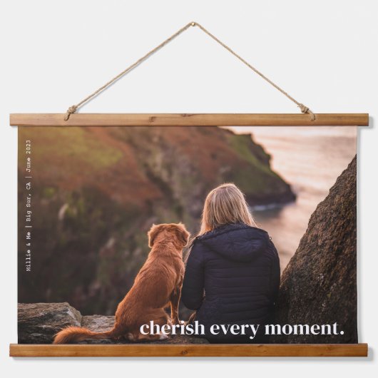 Moderne Eenvoudige Cherish Memory Aangepaste één f Hangend Wandkleed (Voorkant)