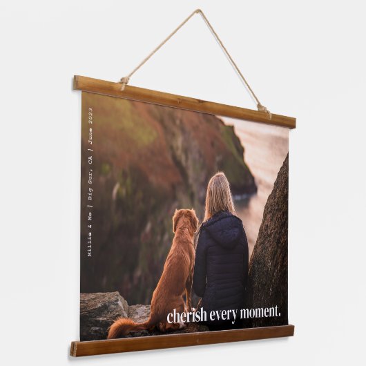 Moderne Eenvoudige Cherish Memory Aangepaste één f Hangend Wandkleed (Gebogen)