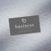 Moderne, eenvoudige chic Logo Scan QR-code Magnetisch Visitekaartje (Voorbeeld)