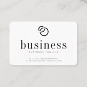 Moderne, eenvoudige chic Logo Scan QR-code Visitekaartje (Voorkant)