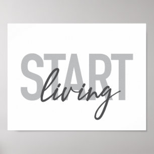 Moderne, eenvoudige, coole stadtypografie Begin le Poster