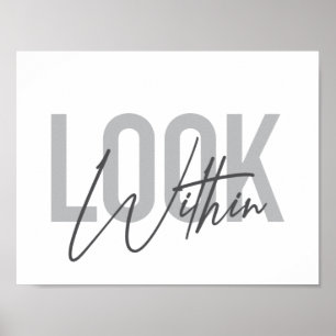 Moderne, eenvoudige, coole stadtypografie Kijk bin Poster