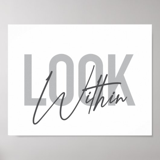 Moderne, eenvoudige, coole stadtypografie Kijk bin Poster (Voorkant)