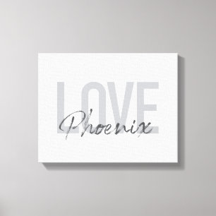 Moderne, eenvoudige, coole, stedelijke design Love Canvas Afdruk