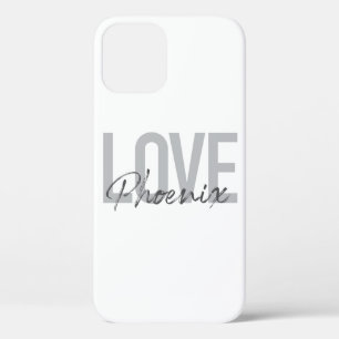 Moderne, eenvoudige, coole, stedelijke design Love iPhone 12 Hoesje