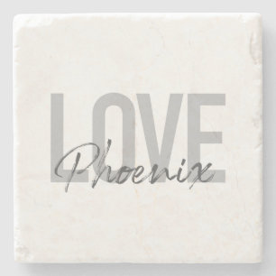 Moderne, eenvoudige, coole, stedelijke design Love Stenen Onderzetter
