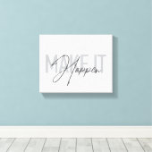 Moderne, eenvoudige, coole typografie maakt het mo canvas afdruk (Insitu (Houten vloer))