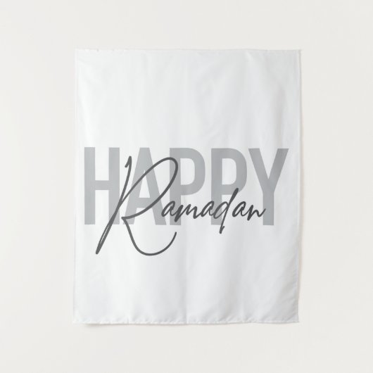 Moderne, eenvoudige, coole typografie van Happy Ra Wandkleed (Voorkant)