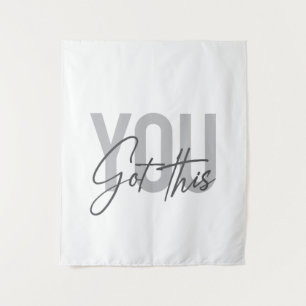 Moderne, eenvoudige, coole typografie. wandkleed