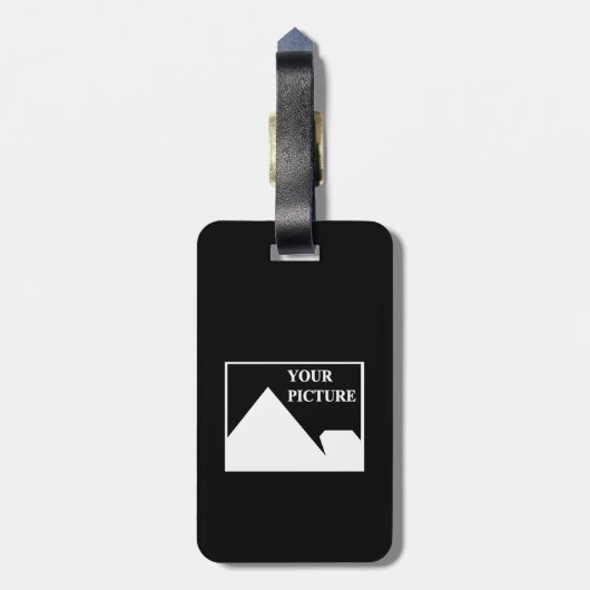 Moderne eenvoudige Creëer uw eigen bruiloft Afbeel Bagagelabel (Achterkant verticaal)