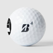 Moderne eenvoudige Creëer uw eigen bruiloft Afbeel Golfballen (Logo)