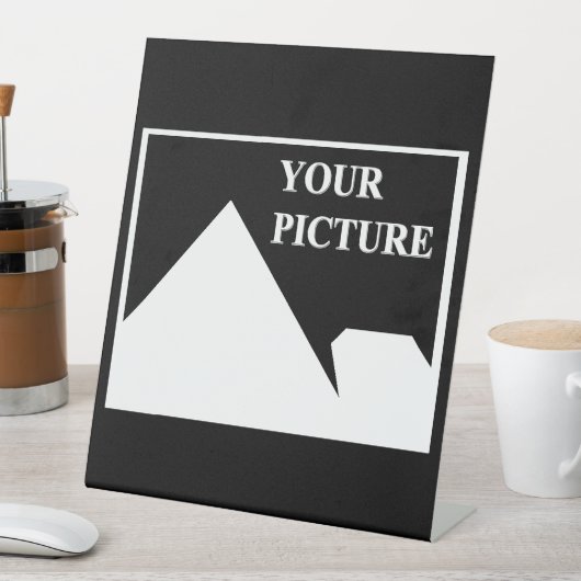 Moderne eenvoudige Creëer uw eigen bruiloft Afbeel Reclamebord Met Voetstuk (Insitu)