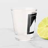 Moderne eenvoudige Creëer uw eigen bruiloft Afbeel Shot Glas (Links)