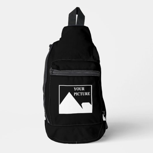 Moderne eenvoudige Creëer uw eigen bruiloft Afbeel Sling Bag (Voorkant)