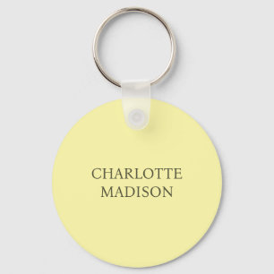 Moderne Eenvoudige Crème Trendy Minimalistische Ge Sleutelhanger