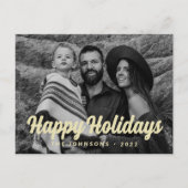 Moderne Eenvoudige cursieve scriptbrochure Foto Feestdagenkaart (Voorkant)