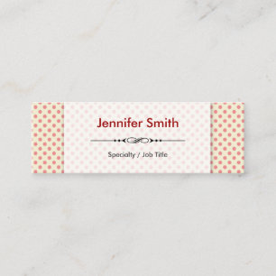 Moderne eenvoudige Cute Polka Dots Mini Visitekaartje
