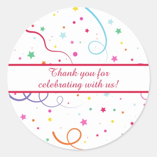 Moderne Eenvoudige Dank u Aangepaste Bericht van d Ronde Sticker (Voorkant)