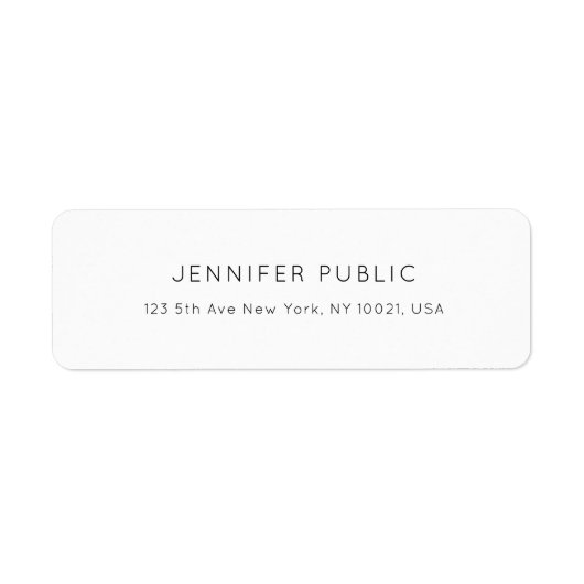 Moderne, eenvoudige design professionele elegante  etiket (Voorkant)