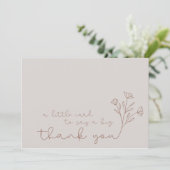 Moderne eenvoudige elegant bedankkaart (Staand voorkant)