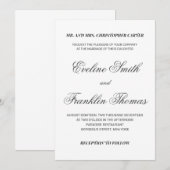 Moderne eenvoudige elegant calligrafiekscriptlette kaart (Voorkant / Achterkant)