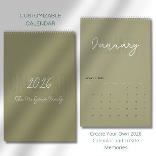 Moderne Eenvoudige Elegante 2026 Agenda Kalender