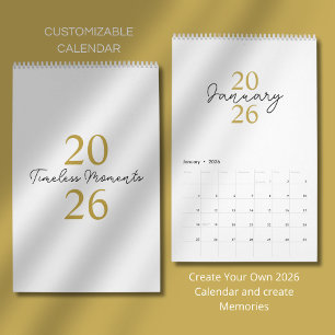 Moderne Eenvoudige Elegante 2026 Agenda Kalender