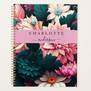 Moderne, eenvoudige, elegante bloemplanoloog planner