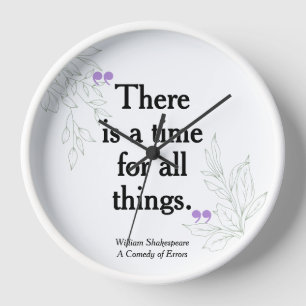 Moderne eenvoudige elegante citaat typografie klok